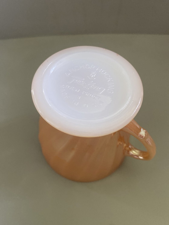 Image 1 of Anchor Hocking Peach Lustre Glazed coffee and tea service - for 6 -