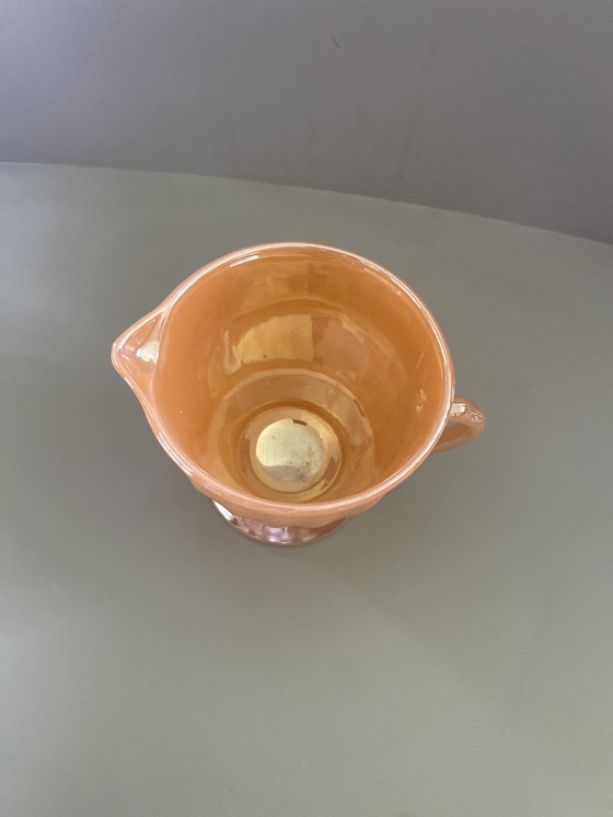 Image 1 of Anchor Hocking Peach Lustre Glazed coffee and tea service - for 6 -