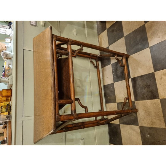 Image 1 of Vintage bamboo and oakwood console, 1920