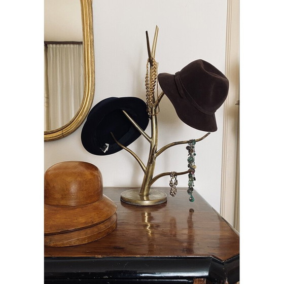 Image 1 of Vintage exposed brass plant stand, Italy 1970