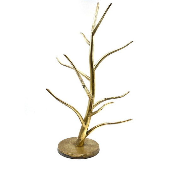 Image 1 of Vintage exposed brass plant stand, Italy 1970