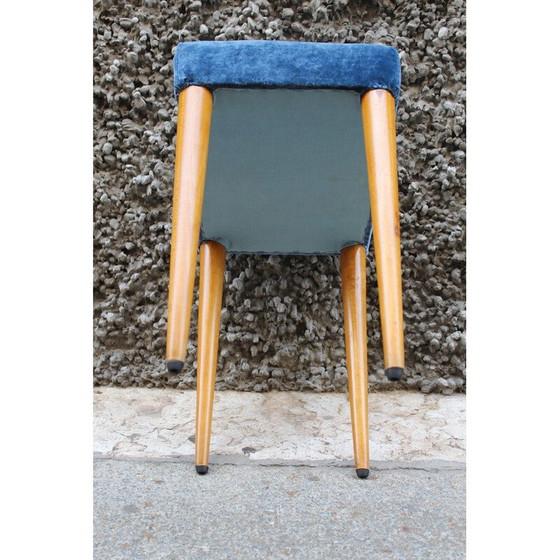 Image 1 of Vintage bench in wood and velvet, Italy 1950