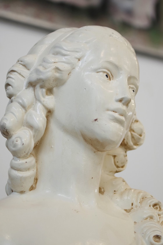 Image 1 of Mid-Century Plaster Bust Of A Woman, 1950S – Classic Italian Sculpture