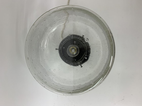 Image 1 of 1x Glass Ceiling Lamp, Mid-Century Design, 1960’s