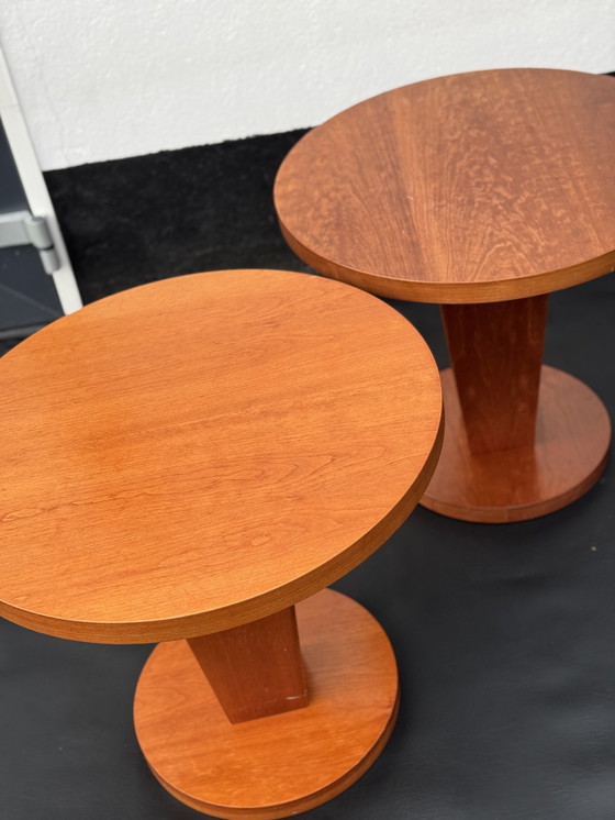 Image 1 of Pair Of Art Deco Inspired Side Tables