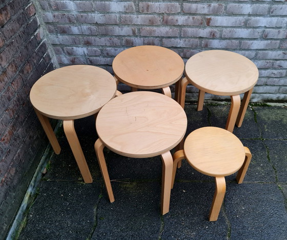 Image 1 of Frosta Ikea Stools 4 Large And 1 Small Good Condition