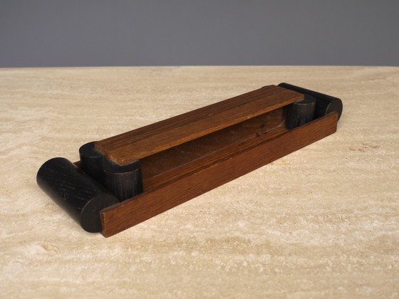 Image 1 of Haagse School wooden pen trays, 1930s, Set of 3