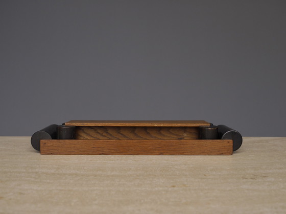 Image 1 of Haagse School wooden pen trays, 1930s, Set of 3