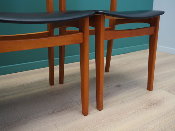 Image 1 of Set Of Four Beech Chairs, Danish Design, 1970S, Production: Denmark