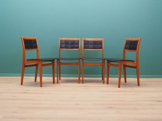 Image 1 of Set Of Four Beech Chairs, Danish Design, 1970S, Production: Denmark