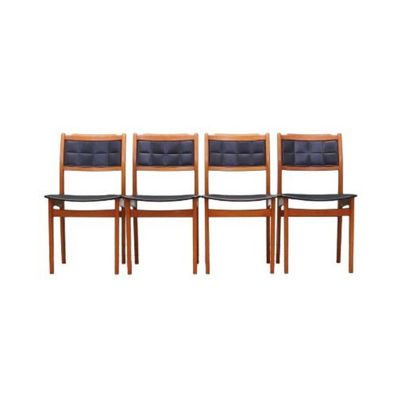 Image 1 of Set Of Four Beech Chairs, Danish Design, 1970S, Production: Denmark