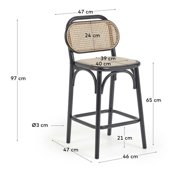 Image 1 of 2x Kave Home Doriane Barstool