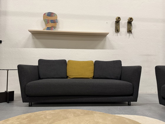 Image 1 of 2 Rolf Benz Tondo 3 Seater Sofa Set Anthracite Fabric