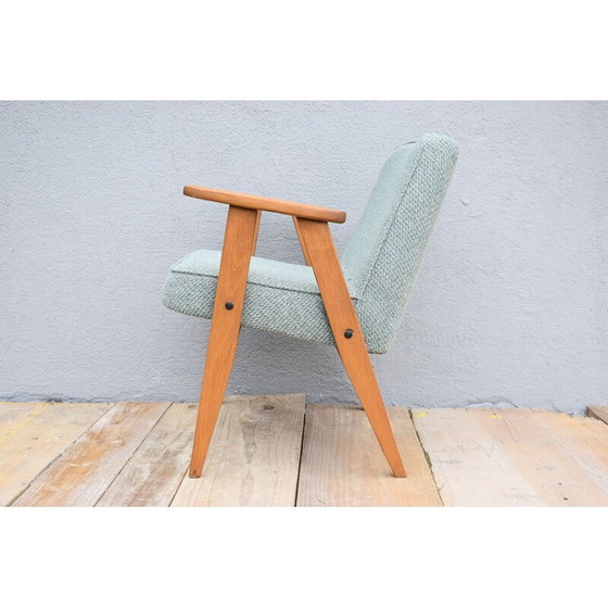 Image 1 of Armchair vintage light green by J. Chierowski for Dolnoslaska Furniture Factory Swiebodzice, Poland, 1960s