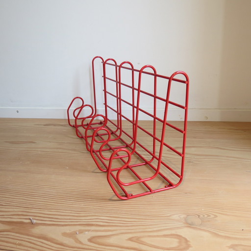 1970s Red Metal Coat Rack By Tomado Netherlands