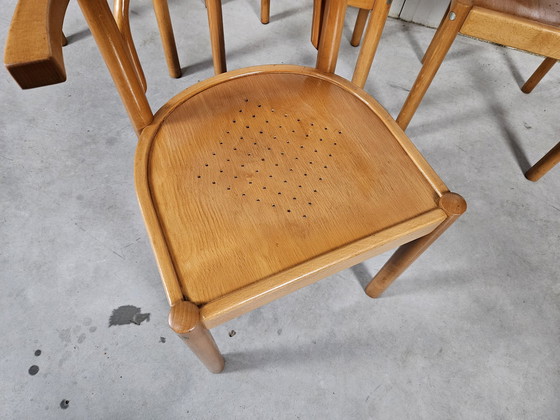 Image 1 of Vintage chairs, 4 pieces, beech