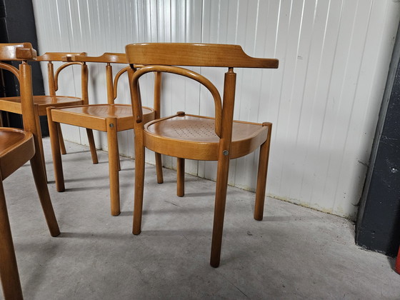 Image 1 of Vintage chairs, 4 pieces, beech