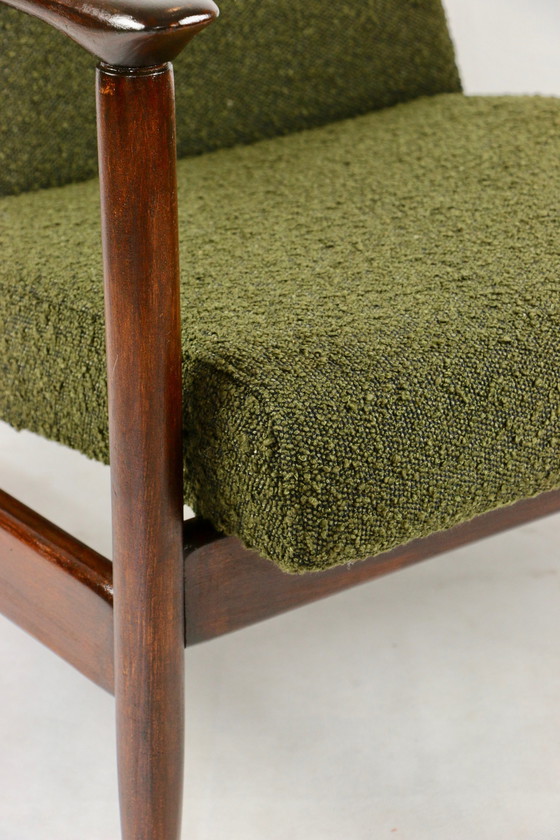 Image 1 of Gfm-142 Chair In Olive Bouclé Attributed To Edmund Homa, 1970S - Set Of 2 Armchairs