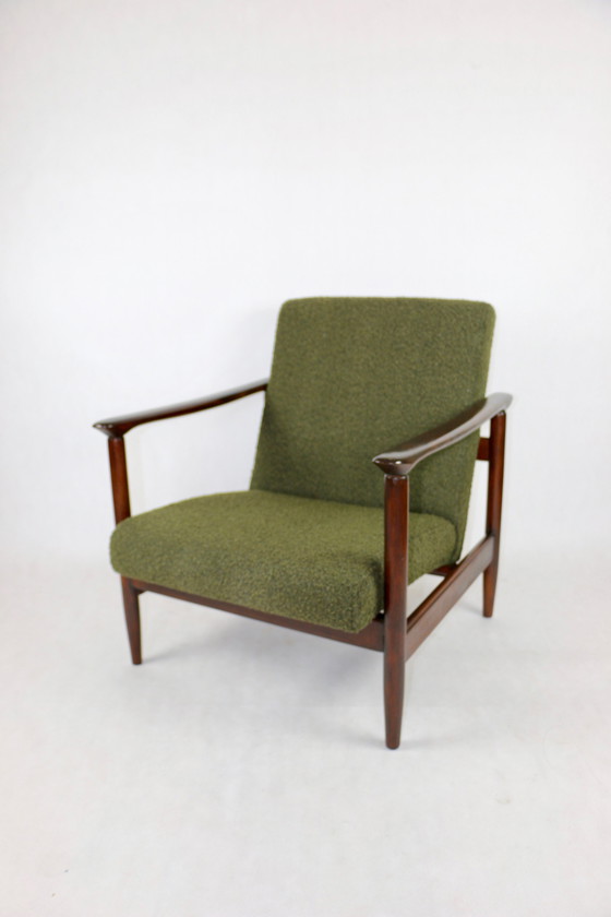 Image 1 of Gfm-142 Chair In Olive Bouclé Attributed To Edmund Homa, 1970S - Set Of 2 Armchairs