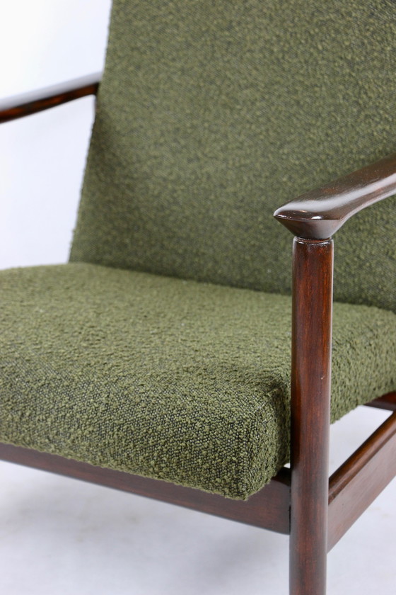 Image 1 of Gfm-142 Chair In Olive Bouclé Attributed To Edmund Homa, 1970S - Set Of 2 Armchairs