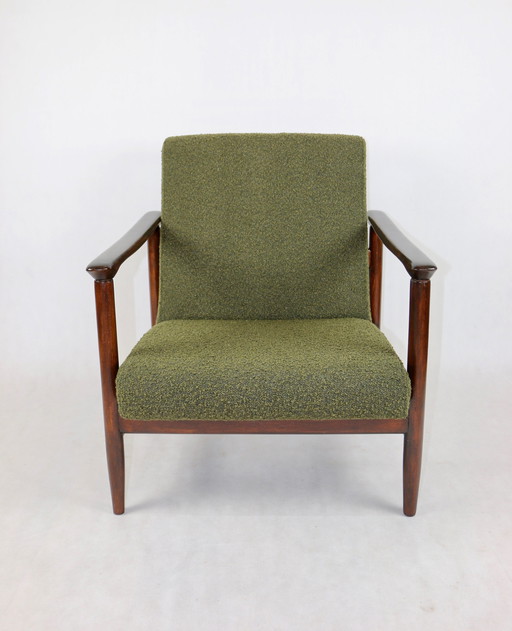 Gfm-142 Chair In Olive Bouclé Attributed To Edmund Homa, 1970S - Set Of 2 Armchairs