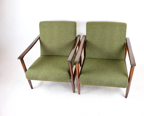 Image 1 of Gfm-142 Chair In Olive Bouclé Attributed To Edmund Homa, 1970S - Set Of 2 Armchairs