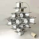 Lampada a sospensione vintage Cassiope di Max Sauze, 1970