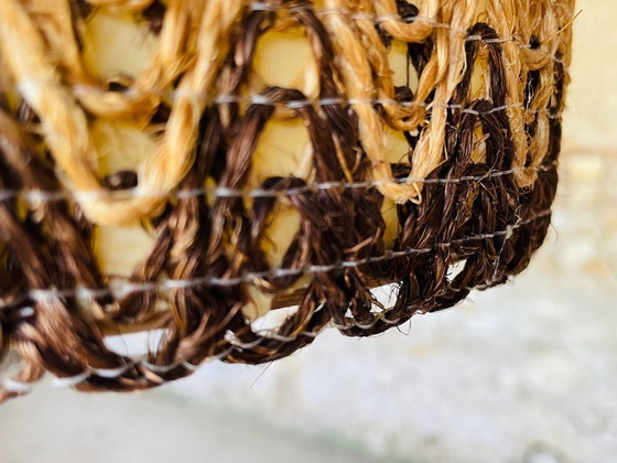 Image 1 of Lampada a sospensione vintage in corda di sisal, anni '70