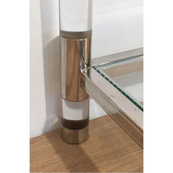 Image 1 of Tavolino da caffè vintage in cromo e plexiglass, 1970