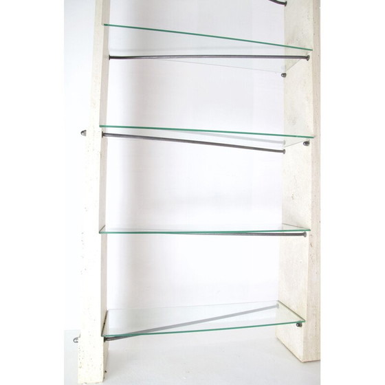 Image 1 of Vintage travertine sculptural wall unit, Italy 1970