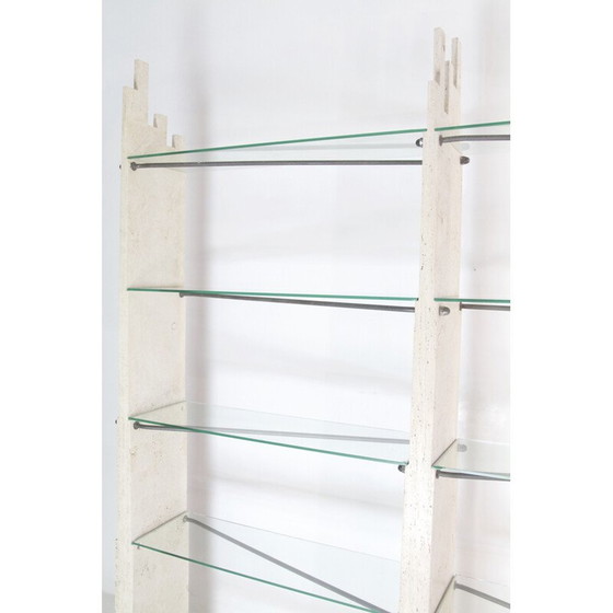 Image 1 of Vintage travertine sculptural wall unit, Italy 1970