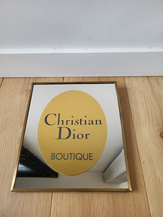 Image 1 of Specchio rettangolare, Boutique Christian Dior, metallo color oro