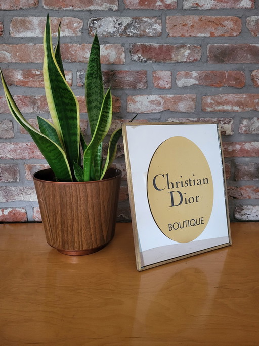 Rectangular Mirror, Boutique Christian Dior, Metal Gold Color