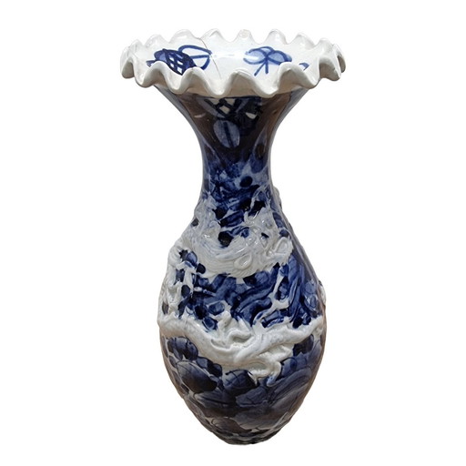 Vaso vintage in porcellana giapponese a forma di drago