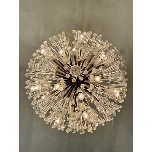 Vintage brass and glass chandelier by Emile Stejnar, Austria 1960