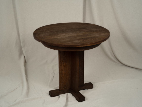 Image 1 of Sculptural round wooden side table