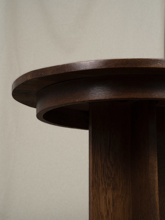 Image 1 of Sculptural round wooden side table