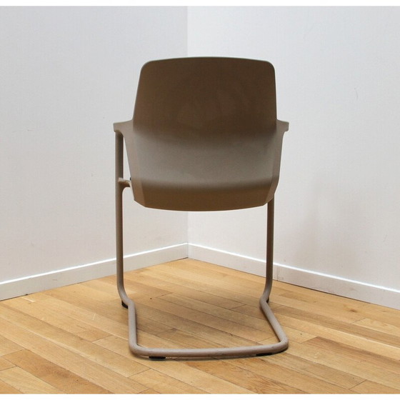 Image 1 of Pair of vintage Metrick office armchairs in metal and plastic for Wilkhann