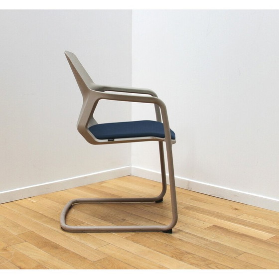 Image 1 of Pair of vintage Metrick office armchairs in metal and plastic for Wilkhann
