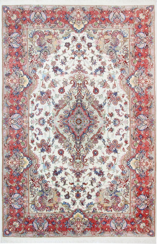 Original Hand-Knotted Persian Carpet Tabriz 300 X 200 Cm New , Unused