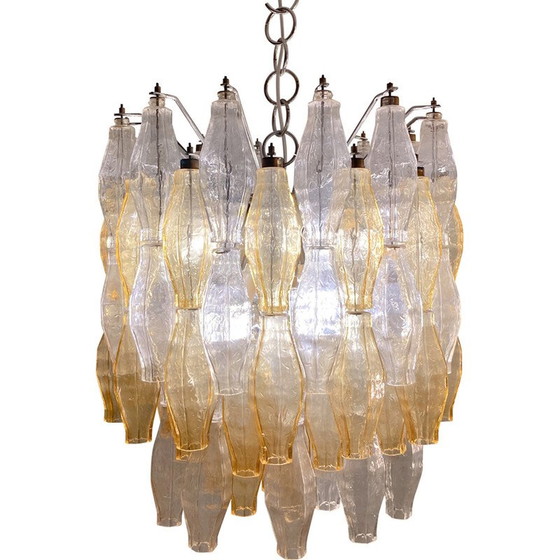 Image 1 of Vintage Murano glass chandelier "Polyhedr" by Carlo Scarpa for Venini, Italy 1960