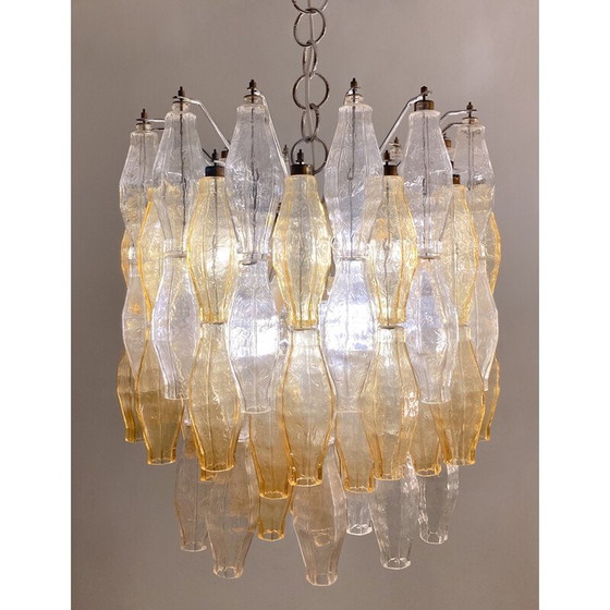 Image 1 of Vintage Murano glass chandelier "Polyhedr" by Carlo Scarpa for Venini, Italy 1960