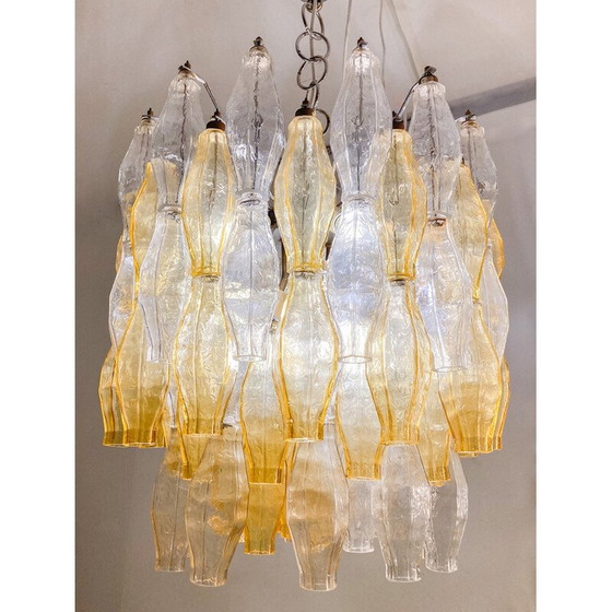 Image 1 of Vintage Murano glass chandelier "Polyhedr" by Carlo Scarpa for Venini, Italy 1960