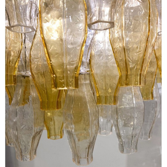 Image 1 of Vintage Murano glass chandelier "Polyhedr" by Carlo Scarpa for Venini, Italy 1960