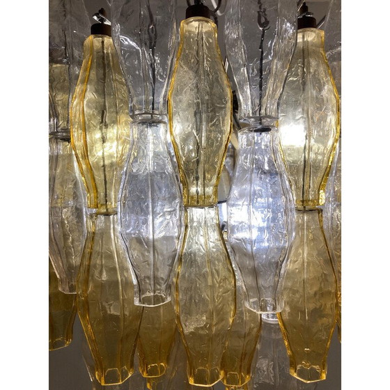 Image 1 of Vintage Murano glass chandelier "Polyhedr" by Carlo Scarpa for Venini, Italy 1960