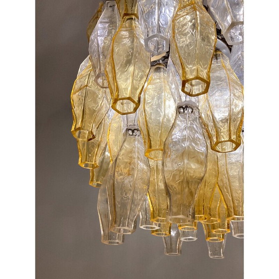 Image 1 of Vintage Murano glass chandelier "Polyhedr" by Carlo Scarpa for Venini, Italy 1960