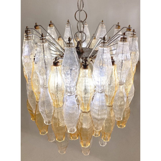 Image 1 of Vintage Murano glass chandelier "Polyhedr" by Carlo Scarpa for Venini, Italy 1960
