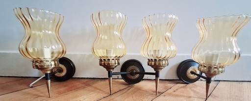 Four wall lights, 1950s