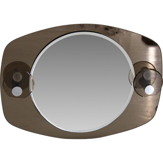 Image 1 of Vintage wall mirror with integrated lights, Italy 1970