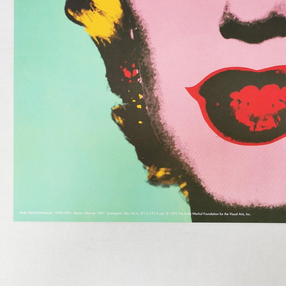 Image 1 of Vintage offset lithography Marilyn Monroe by Andy Warhol, 1993